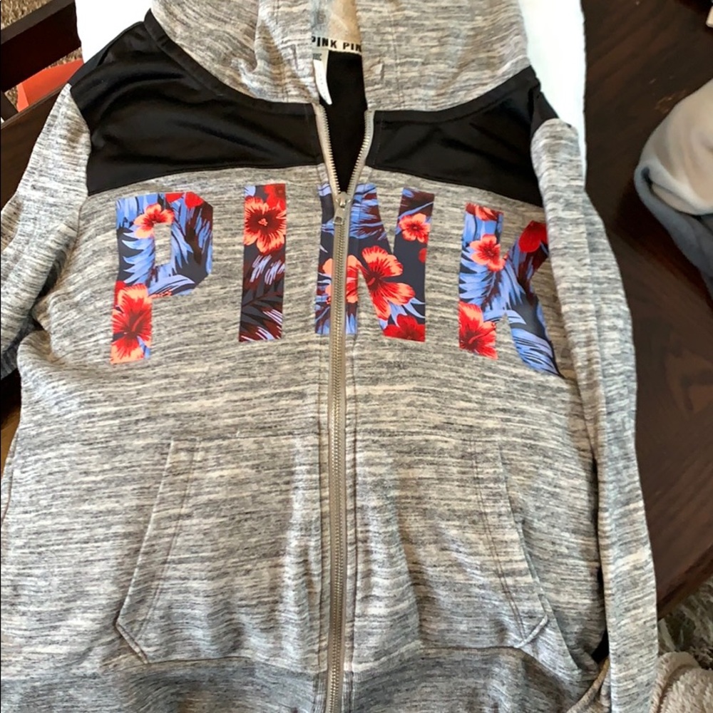 PINK full zip hoodie